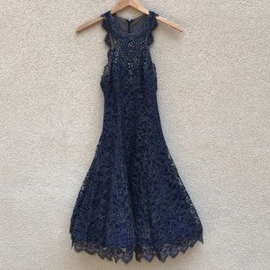 Beautiful , elegant, pretty navy blue dress.